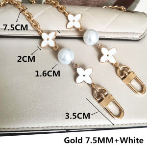 Womens bag shoulder strap accessories DIY chain versatile fashion decoration bag strap high-end fashion metal chain 7.5MM gold shoulder strap chain single shoulder diagonal cross underarm chain accessories bag strap