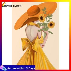 11CT Sunflower Girl Full Embroidery Set Stamped Chinese Cross Stitch Needlework