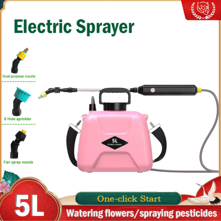 Electric portable sprayer 5L agricultura spray garden one-click ...