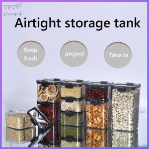 5Pcs Food Storage Container Large Capacity Dry Food Storage Case Transparent Cereals Container for Kitchen Storage