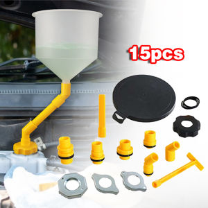 15pcs/set Car Coolant Filling Funnel Universal Car Radiator Coolant Filling Kit with Multiple Model Interfaces
