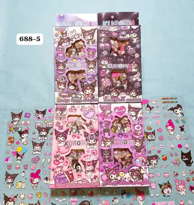 Stiker Viral 100 Lembar Stiker Motif MOMO Rainbow Kartun Korea Lucu Anti Air Dekorasi DIY-LARIS99