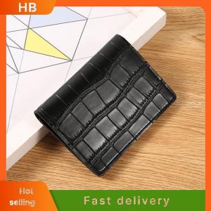 HB Short Women Wallet Faux Leather Multi Card Slots Holder Coin Purse Bag Portable Solid Color Mini Wallet