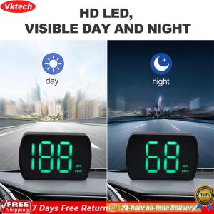 【Ready】【Vktech】Car HUD Head Up Display Plug & Play Windshield Projection HUD Speedometer Universal Auto Electronics Accessories