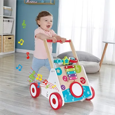 Hape Baby My First Musical Push Walker Toy With Wheels - 10M+