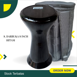 Darbuka Hadroh asli ukuran 8 Inch