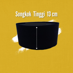 SONGKOK HITAM Kopiah Hitam Cahaya Bintang Polos Pria Dewasa Tinggi 10 cm/11 cm/12 cm/13 cm Peci Hitam AC Berkualitas bahan tebal dan halus