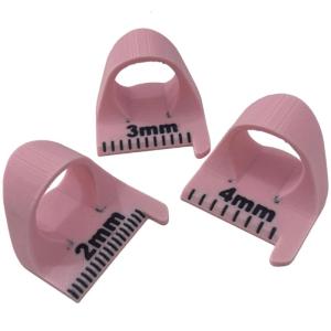 Ngón tay chắp vá khâu Viện trợ với quy mô milimet may công cụ đo chắp vá Quilting ngón tay Cai Trị 2mm 3mm 4mm