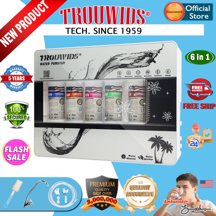 TROUWIDS Water Filter Drinking Water 6Stages Water Purifier Alkaline