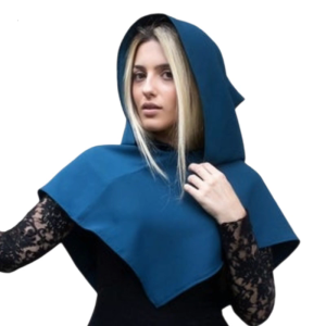 Mũ trùm đầu Thời Trung Cổ Halloween áo choàng trùm đầu ngắn cosplay Poncho cho phụ nữ nam đóng vai phụ kiện trang phục