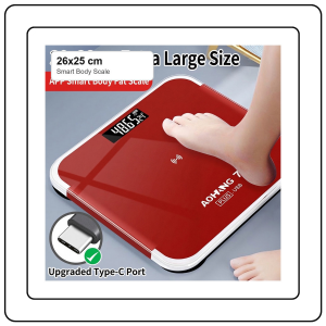 【JJ HOME】AOHANG 7 Smart Body Scale / USB Rechargeable / Type-C / LCD Digital Display