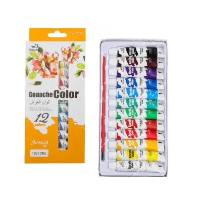 (12 x12ml) Bộ 12 Màu Nước Acrylic màu Fabric vẽ vải vẽ custum giày Màu Tươi Đặc Nhanh Khô Chuyên Nghiệp đang hot