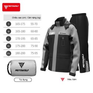 Bộ áo mưa MOTOWOLF MDL0402 - áo mưa bộ cao cấp