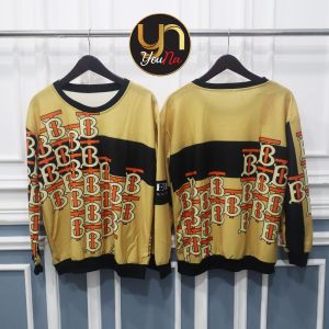 Sweater Wanita Atasan Motif Gambar BurBery Tortilla