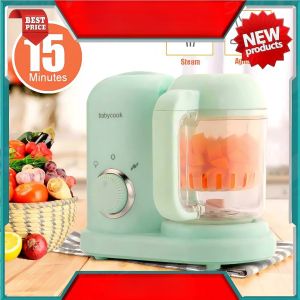 เครื่องนึ่งปั่นอาหารและเครื่องปั่นข้าวทารกไฟฟ้าสำหรับเด็ก ใช้งานง่าย ปลอดภัยสำหรับการเตรียมอาหารเสริมเด็ก บดอาหาร ครบทุกฟังก์ชั่นในเครื่องเดียว