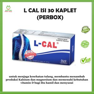 L-CAL (BOX 30 TABLET) CORAL CALCIUM VITAMIN K1K2D3 KESEHATAN TULANG