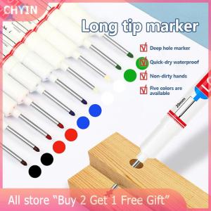 [COD] CHYIN Long Nib Head Markers 20mm Deep Hole For Metal Perforating Pen Waterproof Bathroom Woodworking Decoration Multi-Purpose