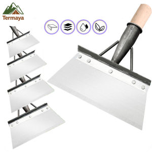 Termaya Cleaning Shovel Weeding Rake Handle Steel Cleaning Scraper Planting Weeding Tools Cangkul Rumput