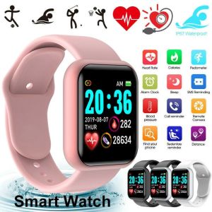 Ready Stock Y68 Smartwatch with Remote Camera Heart Rate Monitor Call Reminder for iOS Android