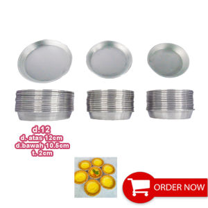 PROMO HARGA ISI 12 BIJI - LOYANG CETAKAN KUE PIZZA BOLU LIPAT UKURAN MINI BAHAN ALUMINIUM PRESS