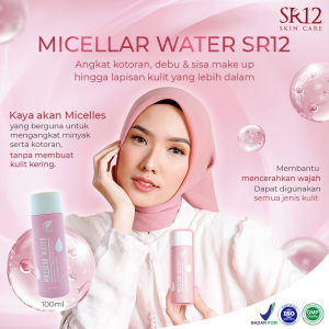MICELLAR WATER SR12 PEMBERSIH MAKE UP REMOVAL CLEANSER AMAN TERAMPUH BPOM