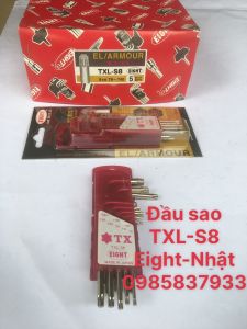 [Freeship +quà tặng 19k] Bộ lục giác đầu hoa thị 8 chiếc T8-T40 TXL-S8 Eight Nhật tại Máy NTT dùng vặn ốc đầu sao dễ dàng lâu dài
