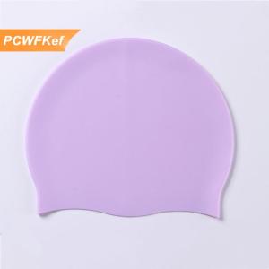 【PCWFKef】 Silicone Thế Giới Silicone Mũ Bơi Người Đàn Ông Phụ Nữ Tóc Dài Màu Sắc Không Thấm Nước Thể Thao Đàn Hồi Cao Người Lớn Bơi Hồ Bơi Hat Lặn Hat