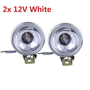 3 55w Halogen Headlamp Front Fog Light Round/CircularDriving Headlight 12v Spotlight Car Tractor Grid Grill Work Lamp