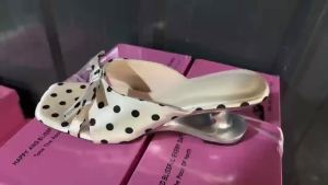[Free Shipping] Elegant bowknot stylish block-heel sandals for outdoor wear 2026 summer new style gentle and suitable for pairing with skirts high-heeled slippers