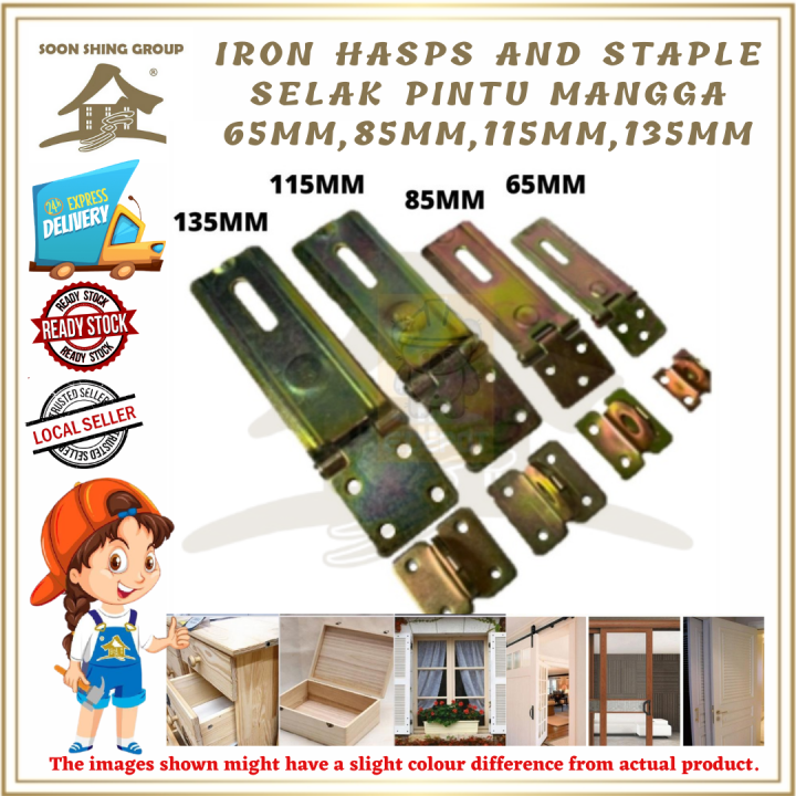 Iron Hasps And Staple Selak Pintu Mangga 65mm,85mm,115mm,135mm Lazada