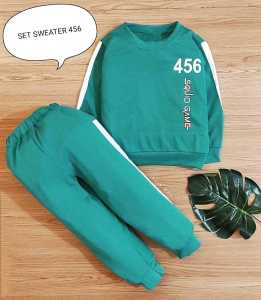 Setelan baju anak laki- laki / perempuan Model Jaket Dan Sweater motif 456