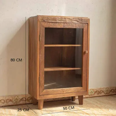 Teak Kitchen Sideboard Vintage Buffet Kitchen Cabinet Freestanding Storage Cabinet Organizer Living Room Office Document Display Cabinet