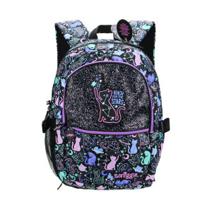 Australia smiggle original childrens school bag girls shoulders backpack starry cat school supplies kawaii 16 inches 7-12 years old