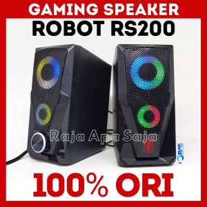 Speaker Robot RS200 Stereo Spiker Gaming Speker Gaming Sepiker PC Sepeker Komputer Audio Music Musik Speaker Laptop Aktif Komputer Computer PC Laptop Notebook Netbook Leptop