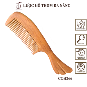 Lược Gỗ Ghép Răng Chất Liệu Gỗ Thơm Dáng Đuôi Cá Tăng Độ Bền Khi Chải Tóc Size:M-16cm HAHANCO - COH266