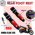 FOOT REST FOR MOTORCYCLE HONDA CLICK 125i | RED | REAR FOOT REST MADE OF ALLOY | MOTOR REAR PEDAL | HIGH QUALITY. 