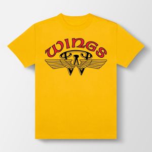 Wings Awie Syam Baharom Zul Jojet Rock Music Heavy Metal T-shirt cd wings wing wings t wings t-shirt wings band wings 100% Cotton Print Pattern Lelaki Baju T-Shirt Comfortable Neutral Oversize Top