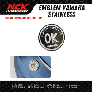 EMBLEM MOTOR YAMAHA GARPUTALA OK GARANSI YAMALUBE AT STAINLESS