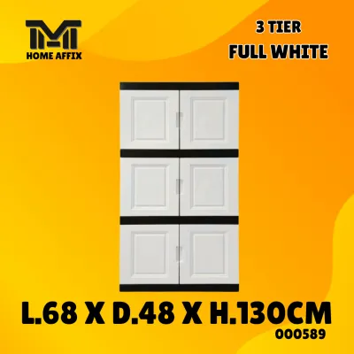 01 CHEAPEST EAGLE BRAND Storage Cabinet 3 Tier / Plastic Cabinet / kitchen cabinet/Almari/Almari Baju/ 3 Tiers Kiwi J100N DIY