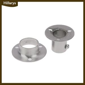 [Hillarys] Stainless Steel Flange Seat For Wardrobe Curtain Cloth Rod Seat Round Tube Seats Bracket Household Furniture Hardware Towel Tube Holder