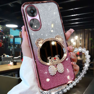 เคสโทรศัพท์สำหรับ A38 A60 OPPO A78 A58 A98 5G A17K Reno 8T 5G ปลอกพร้อมสายคล้องกระจก