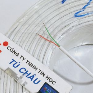 Cáp điện thoại 2 tim (2 line - 2C - RJ11) / Cuộn 150M (King Master)