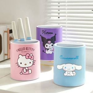 LIANG ถอดออกได้ ที่วางมีดหมุนได้ การ์ตูน พลาสติก ชั้นวางมีด ใช้งานได้จริง ประหยัดพื้นที่ กล่องเก็บตะเกียบ สำหรับบ้าน