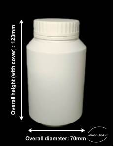 Empty Capsule Plastic Bottle With Screw Cover and Inner Stopper