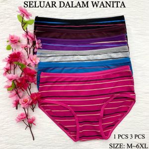 3 Helai- Seluar Dalam Perempuan Saiz Besar 3 helai/ Plus Size Ladies Panties 3 in 1 (Size: M-6XL)