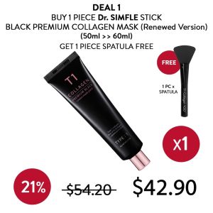 (DR. SIMFLE) Stick Black Premium T1 Collagen 100 Mask 60ml - COCOMO