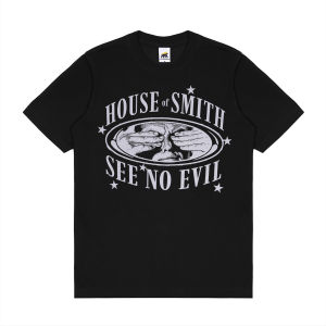 House of Smith Kaos Pria Lengan Pendek - See No Evil Tshirt Black - T Shirt