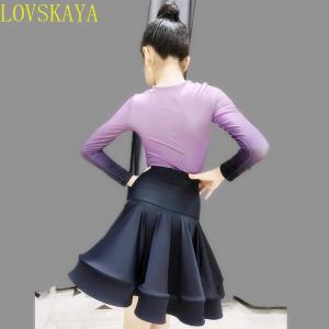 SHUNAICHI Latin Dance Dress for Girl Ballroom Dancing Rumba Samba Latin Kids Dance Costume 2022 News Collar Modern Carnival Jazz Dancewear