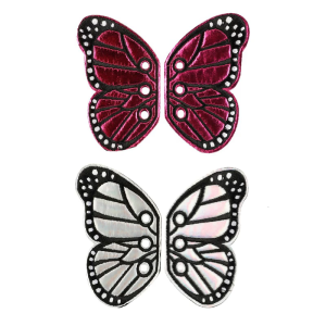 1 Pair Sew On/Iron On Patches Butterfly Wing Embroidered Patches Sewing Patches Applique for Backpacks Decorations