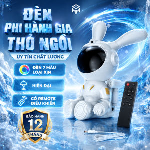Đèn Phi Hành Gia Thỏ Mặt Trăng Máy Chiếu Bầu Trời Đầy Sao Dải Thiên Hà Đèn Trang Trí Phòng Ngủ Trang Trí Nhà Cửa Quà Tặng Trẻ Em